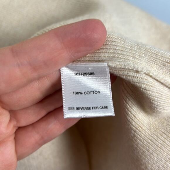 Pendleton cotton wheat patterned knit short sleeved button-down cardigan - Picture 4 of 10